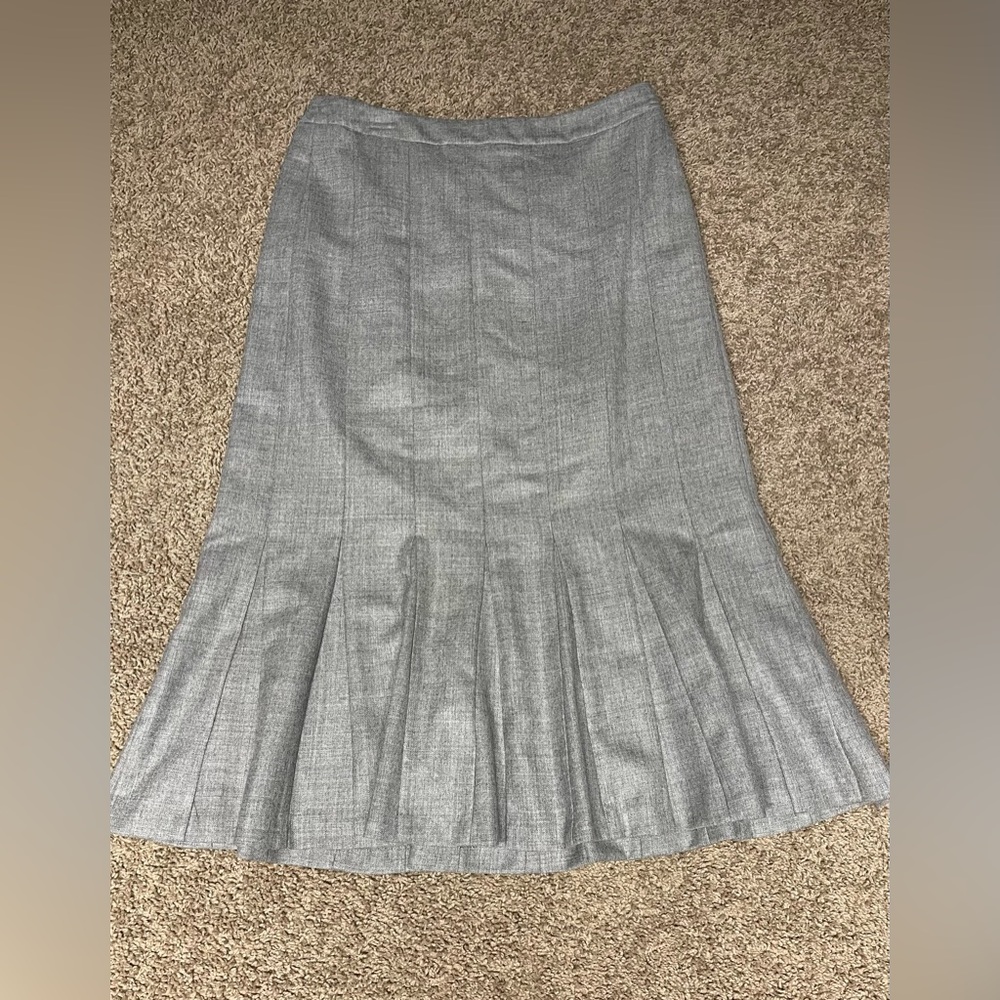 Pendleton 100% virgin wool skirt‎ gray 10 office business casual preppy classic